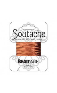 Beadsmith Rayon soutache cord 3mm - Copper metallic